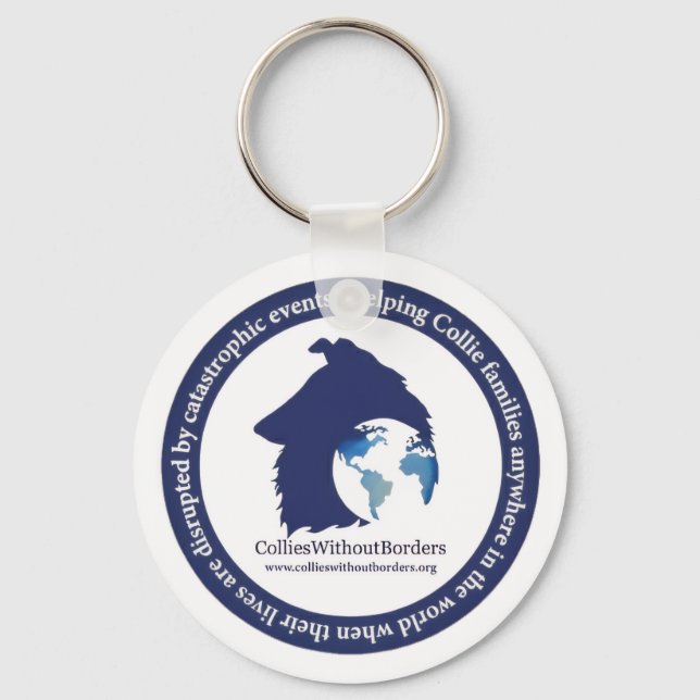 ColliesWithoutBorders logo Key Ring (Front)