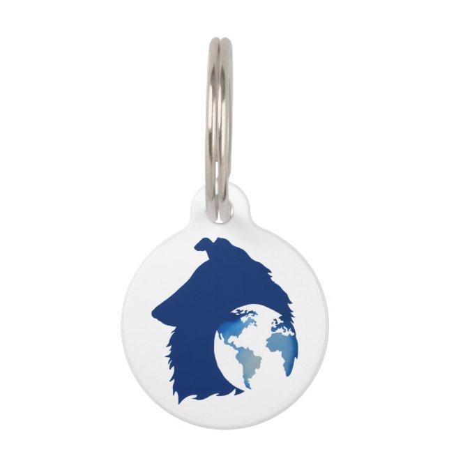 ColliesWithoutBorders Logo Pet Tag (Front)