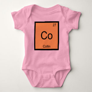 Collin Name Chemistry Element Periodic Table Baby Bodysuit