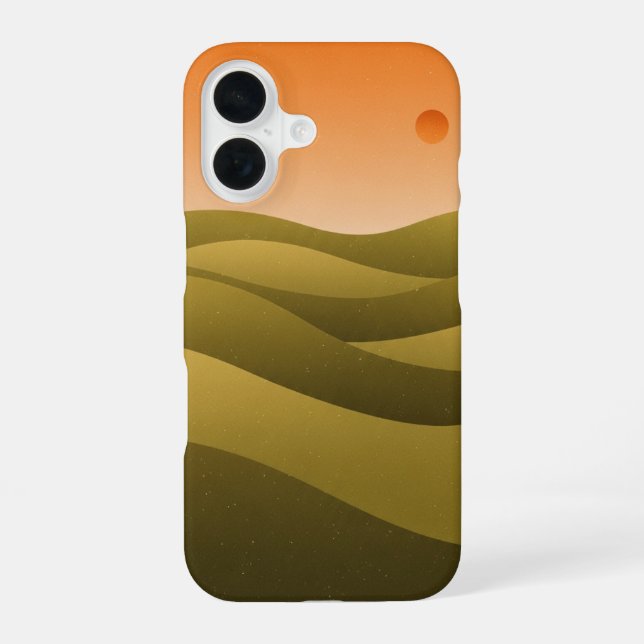 Collines Olive Rétro iPhone 16 Case (Back)