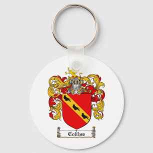COLLINS FAMILY CREST - COLLINS COAT OF ARMS KEY RING