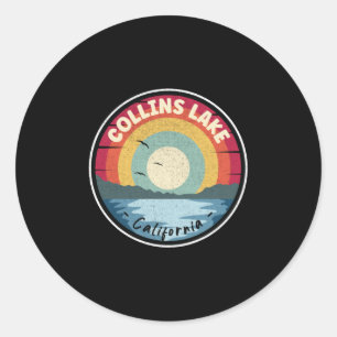 Collins Lake California Colourful Scene Classic Round Sticker