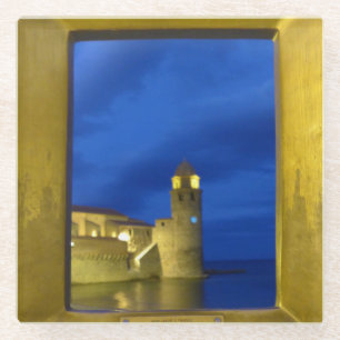Collioure Lighthouse Glass Coaster