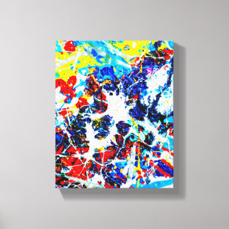 Collision of the Minds Colourful Abstract Canvas Print