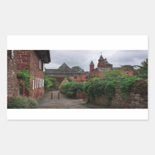 Collonges-la-Rouge, France rectangular sticker