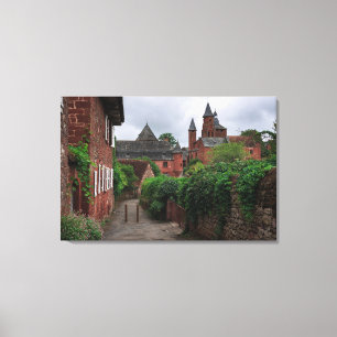 Collonges-la-Rouge, the red village canvas print