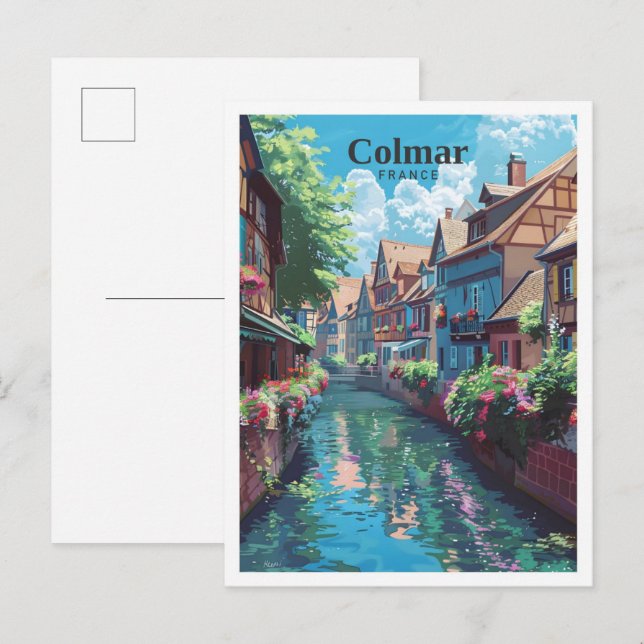 Colmar France Art Vintage Travel  Postcard (Front/Back)