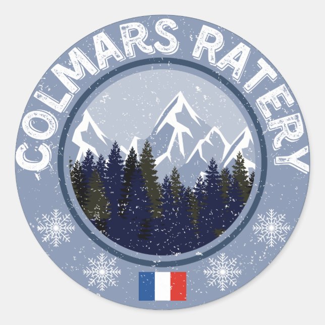 Colmars Ratery Ski resort Classic Round Sticker (Front)