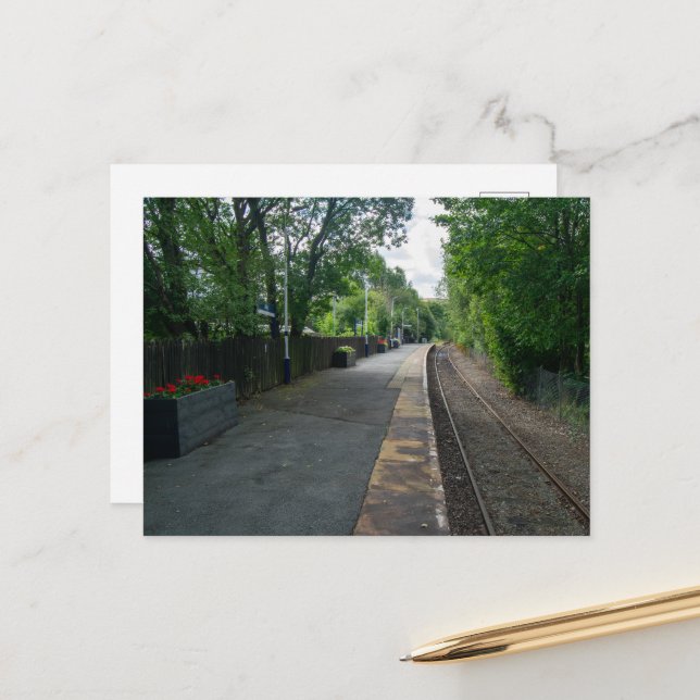 Colne Railway Station, Lancashire Postcard (Front/Back In Situ)