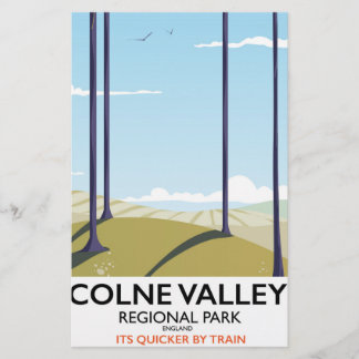 Colne Valley Regional Park England rail poster Stationery
