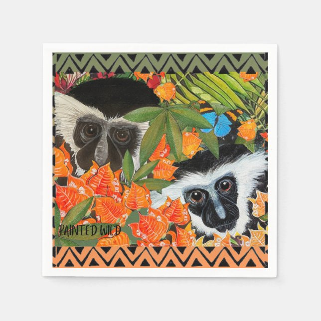 Colobus friends napkin (Front)