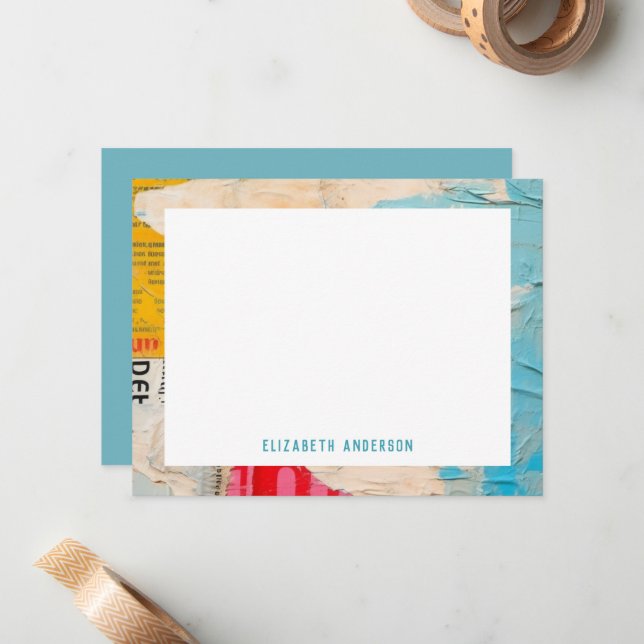 Coloful Abstract Modern Personalised Card (Front/Back In Situ)