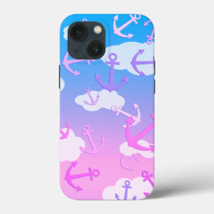 Coloful Cute Floating Anchors Pastel iPhone 13 Mini Case