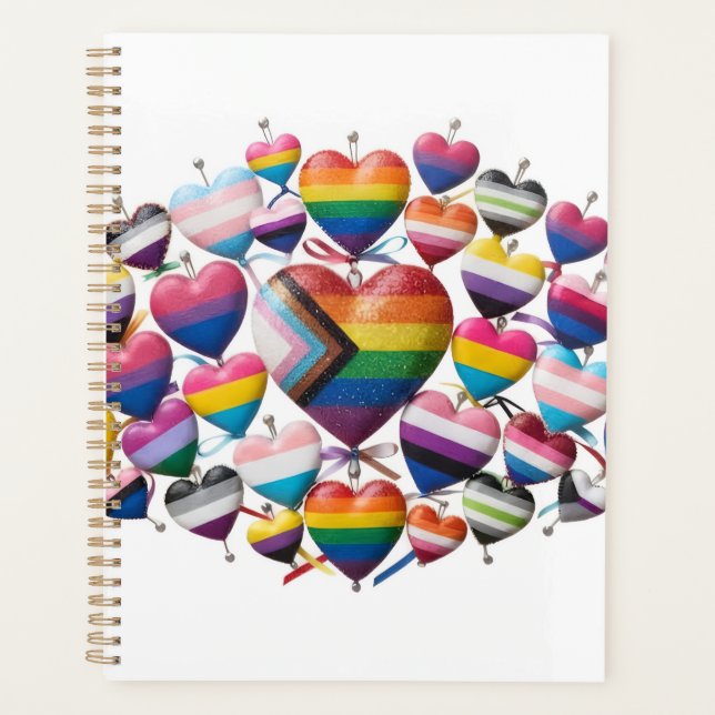 Coloful Hearts, Daily Planner (Front)