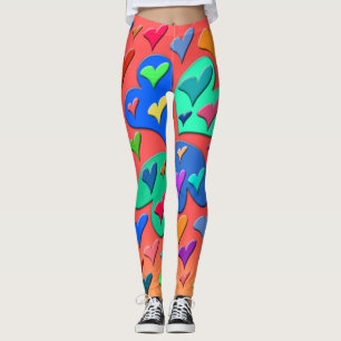 Coloful Hearts Leggings