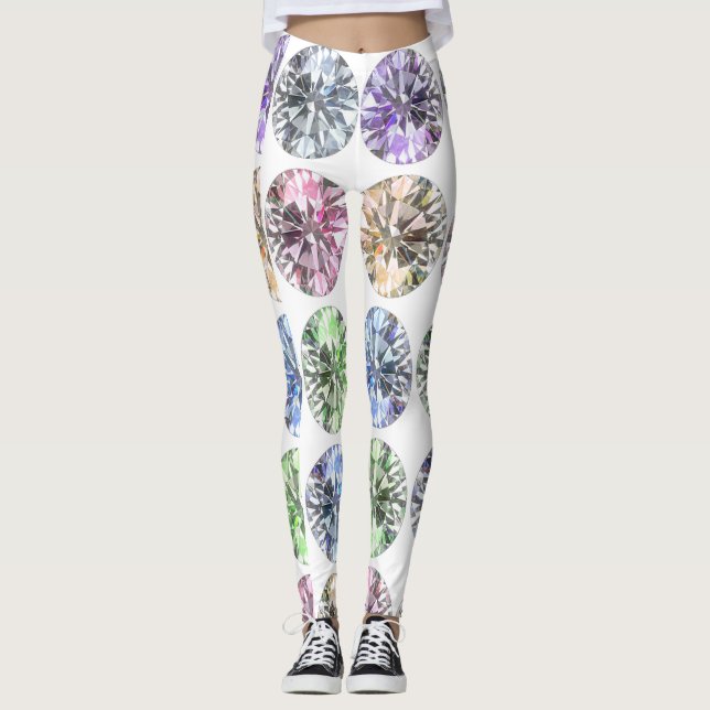Coloful rhinestones leggings (Front)