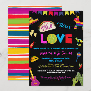 Coloful Taco Bout Love Fiesta Couples Shower Invitation