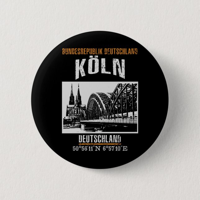 Cologne 6 Cm Round Badge (Front)
