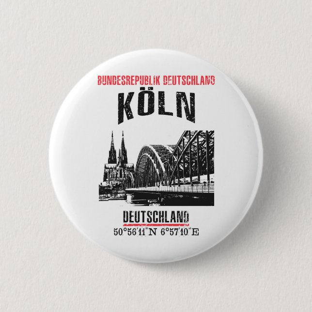 Cologne 6 Cm Round Badge (Front)