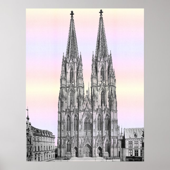 Cologne cathedral 1911 – Kölner Dom pastel Poster (Front)