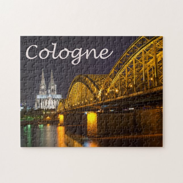 Cologne Cathedral at Night, Germany Jigsaw Puzzle (Horizontal)