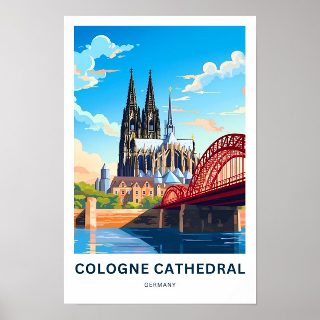 Cologne Cathedral Germany Travel Print (Front)