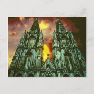 Cologne Cathedral with sun Postcard