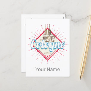 Cologne City Germany Retro Cathedral Vintage Holiday Postcard