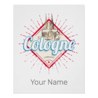 Cologne City Germany Retro Cathedral Vintage