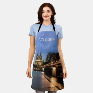 Cologne Cityscape Germany Dom Night Souvenir Apron