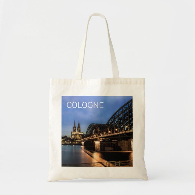 Cologne Cityscape Germany Dom Night Souvenir Tote Bag (Front)
