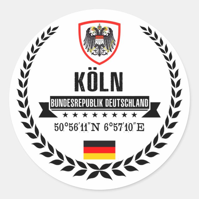 Cologne Classic Round Sticker (Front)