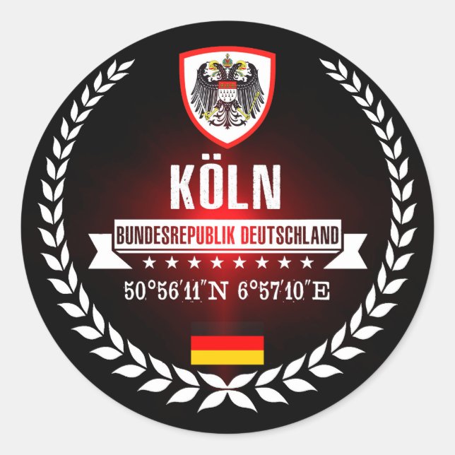 Cologne Classic Round Sticker (Front)