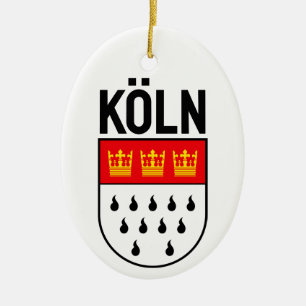 Cologne coat of arms (Germany) Ceramic Tree Decoration