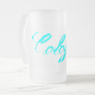 Cologne - Colonia - Cologne on the Rhine Frosted Glass Beer Mug