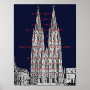 Cologne Dome Cologne Köln Kölsches Grundgesetz Poster