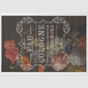 Cologne French Label Decoupage Tissue Paper