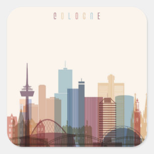 Cologne, Germany   City Skyline Square Sticker