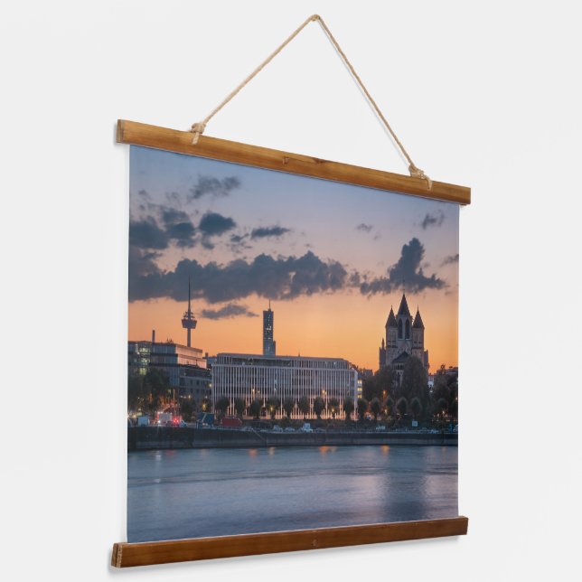 Cologne Germany Hanging Tapestry (Angled)