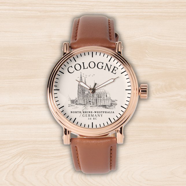 Cologne Germany Landscape Vintage Retro Watch (Creator Uploaded)