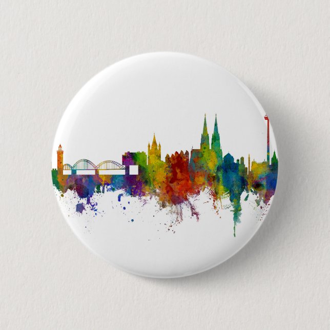 Cologne Germany Skyline 6 Cm Round Badge (Front)
