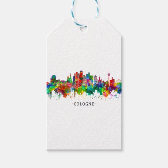 Cologne Germany Skyline Gift Tags (Front)