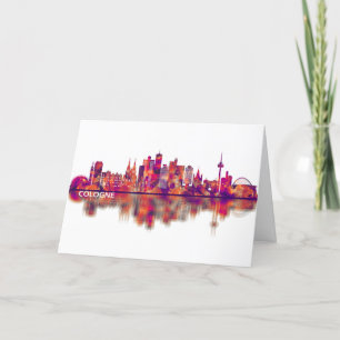 Cologne Germany Skyline Holiday Card