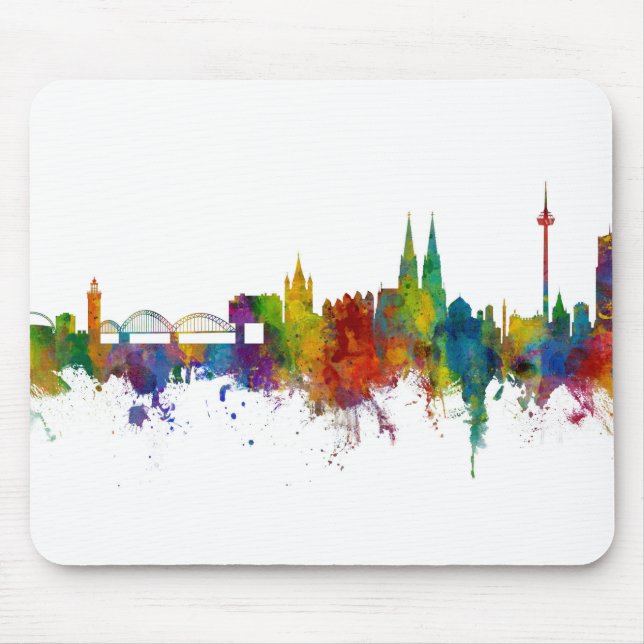 Cologne Germany Skyline Mouse Mat (Front)