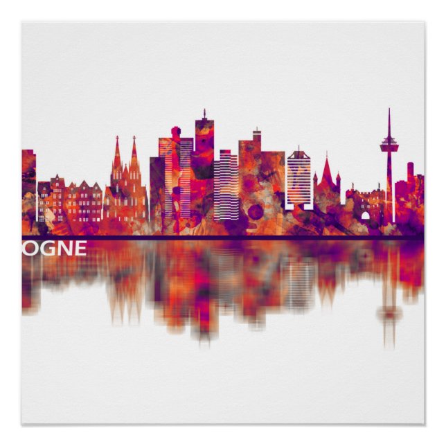 Cologne Germany Skyline Poster (Front)