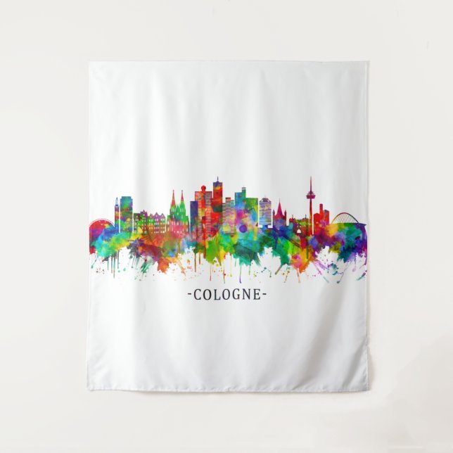 Cologne Germany Skyline Tapestry (Front)
