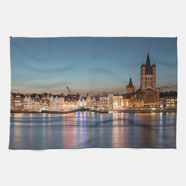 Cologne Germany Tea Towel (Horizontal)