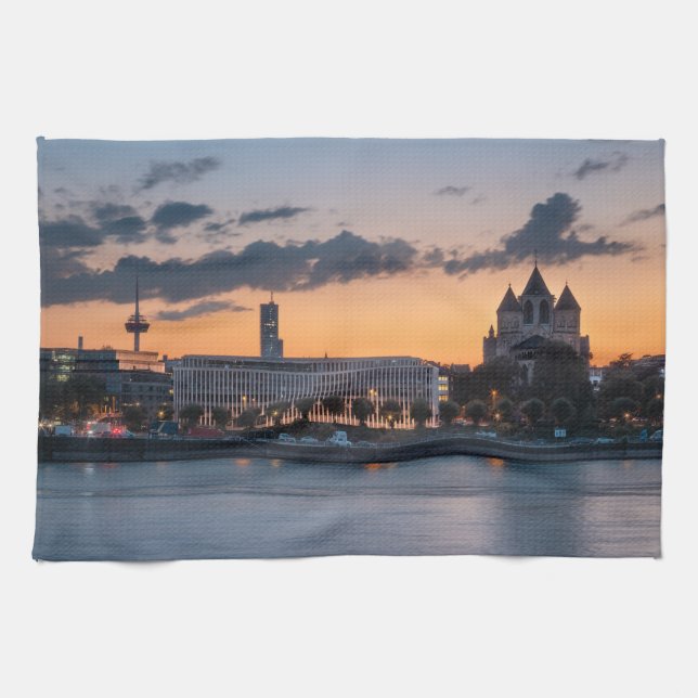 Cologne Germany Tea Towel (Horizontal)