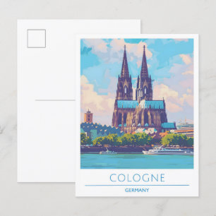 Cologne Germany Vintage Travel  Postcard