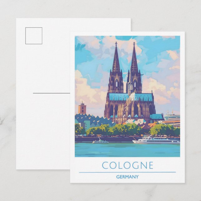 Cologne Germany Vintage Travel  Postcard (Front/Back)